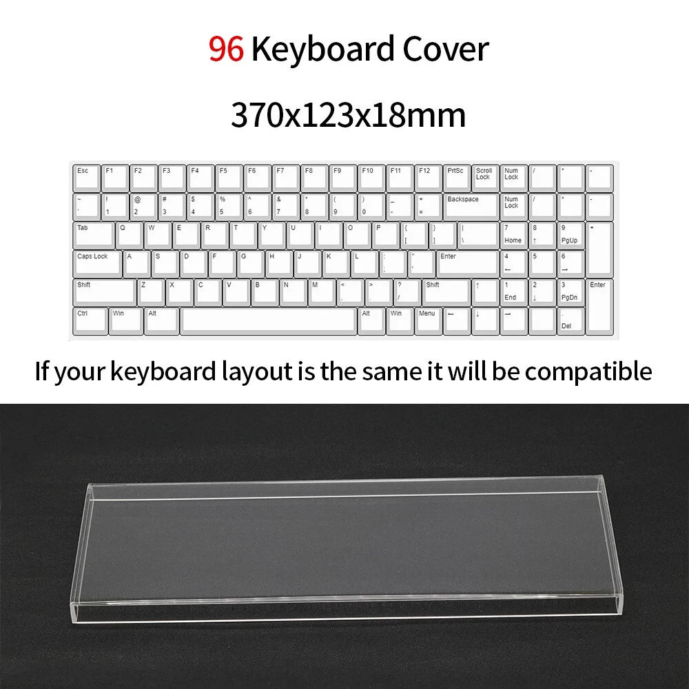 Acrylic Mechanical Keyboard Dust Cover Waterproof for 65% 75% Keyboards