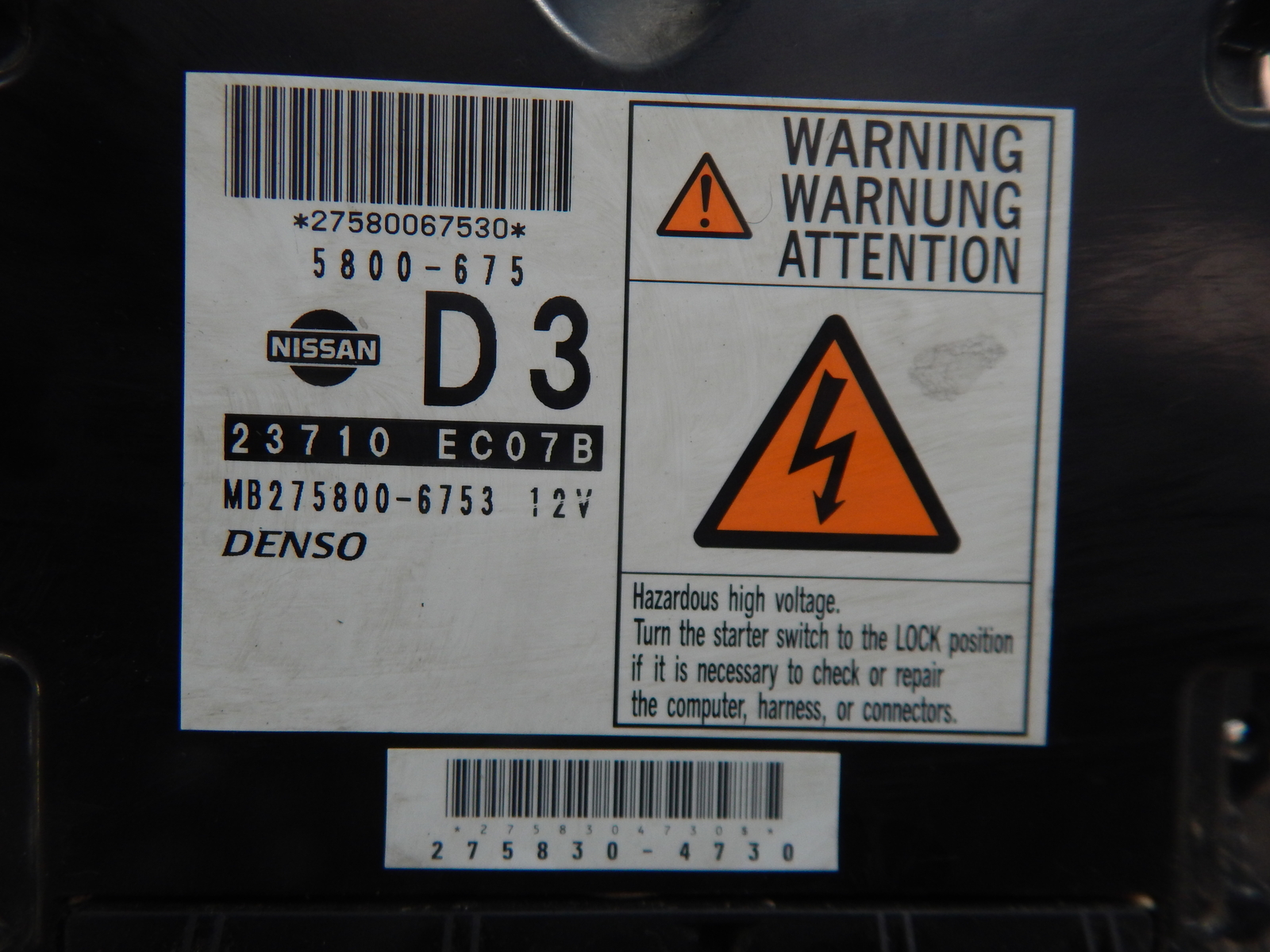23710EC07B Switchboard Engine UCE Nissan Np300 NAVARA 934371 for 