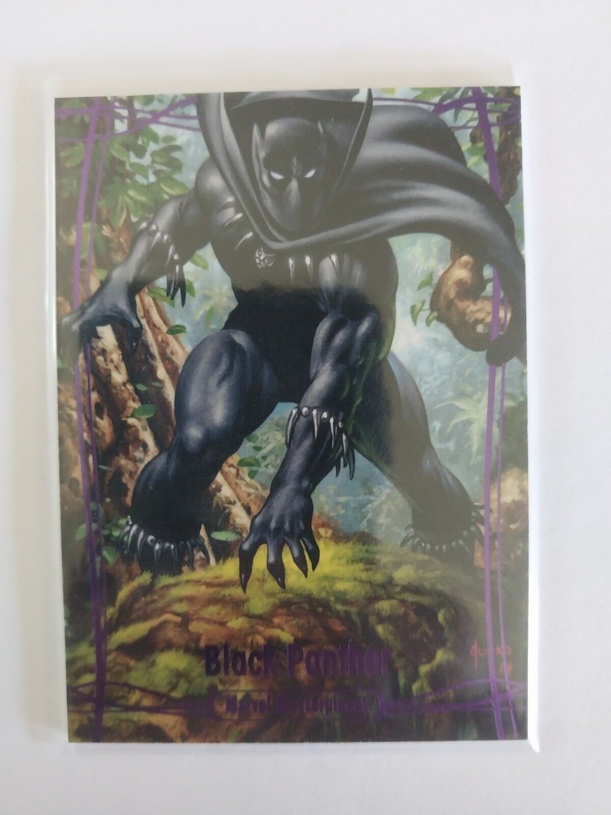 2016 Marvel Masterpieces Joe Jusko #65 BLACK PANTHER Epic PURPLE #143/199