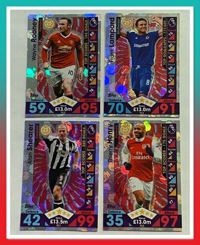 16/17 Topps Match Attax Extra Premier League Trading Cards -  25 Years - Picture 1 of 97