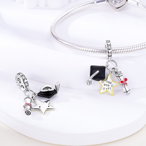 2025 Airplane Luggage Camera Charms CZ For Beacelets Necklace 925 Silver Plated - Picture 33 of 182