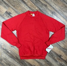 NWT NOS Vintage Jerzees 90s Blank Red Crewneck Sweatshirt Size M 38-40 USA Made