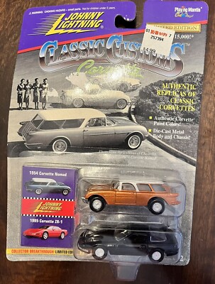 Johnny Lightning Classic Customs Corvettes 2 Pack '54 Nomad-1995 Corvette ZR-1