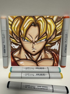 Bandai Super Saiyan Goku Dragon Ball-Z - 6x6 3D Drawing Nintendo Gameboy