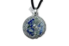Green Pastures Orgone Energy Pendant- Tibet Quartz, Blue Lapis, Green Aventurine