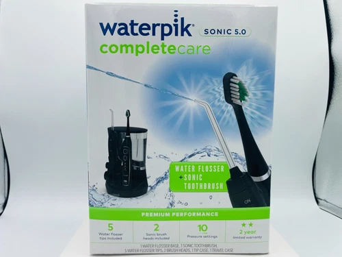 Waterpik Complete Care 5.0 Water Flosser Black Sonic Electric Toothbrush WP-862W