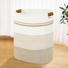 Laundry Basket with Handles - Blanket Basket  Hampers for Bedroom Aesthetic,...