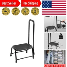 Step Stool with Handle for Adults，Seniors Heavy Duty Holds 350 lbs.Stepping S...