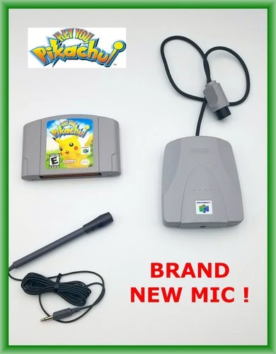Hey You Pikachu Nintendo 64 N64 Game Cartridge VRU Microphone Bundle Authentic