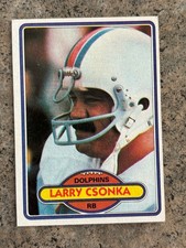 LARRY CSONKA MIAMI DOLPHINS 1980 TOPPS CARD #485