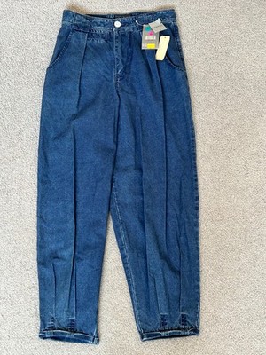 NWT Vintage Juniors Esprit Sport Blue Indigo Tapered Jeans 11/12 100% Cotton