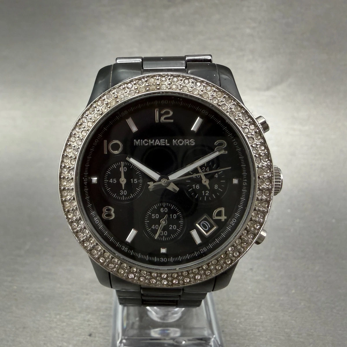 Michael Kors Stainless Steel Case Ceramic Band Wristwatches 