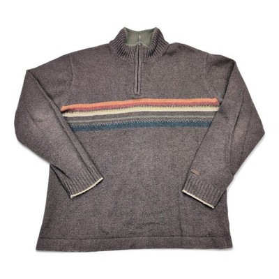 Columbia Men's Half-Zip Stripe Sweater L
