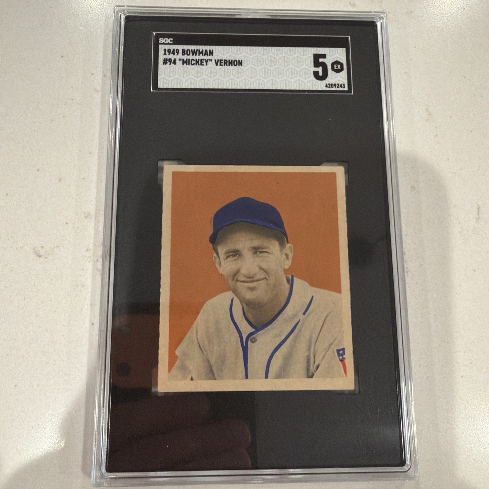 1949 Bowman # 94 Mickey Vernon SGC 5 EX