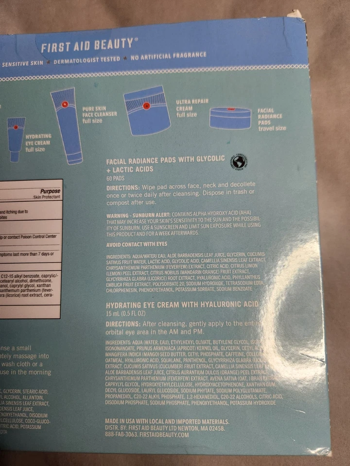 Набор из 4 увлажняющих кремов и очищающих средств First Aid Beauty Moisturized On The Mountain запечатанный - Изображение 4 из 4