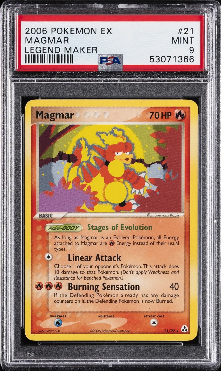 2006 POKEMON EX LEGEND MAKER #21 MAGMAR PSA 9 | eBay