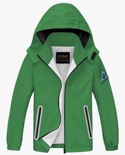 WICKHAM Boys Girls Green Waterproof Rain Jacket size 5/6