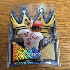 2026 LEAF METAL BASEBALL HIT KINGS DIE CUT  JOHNNY BENCH 1/1 Blue Shimmer