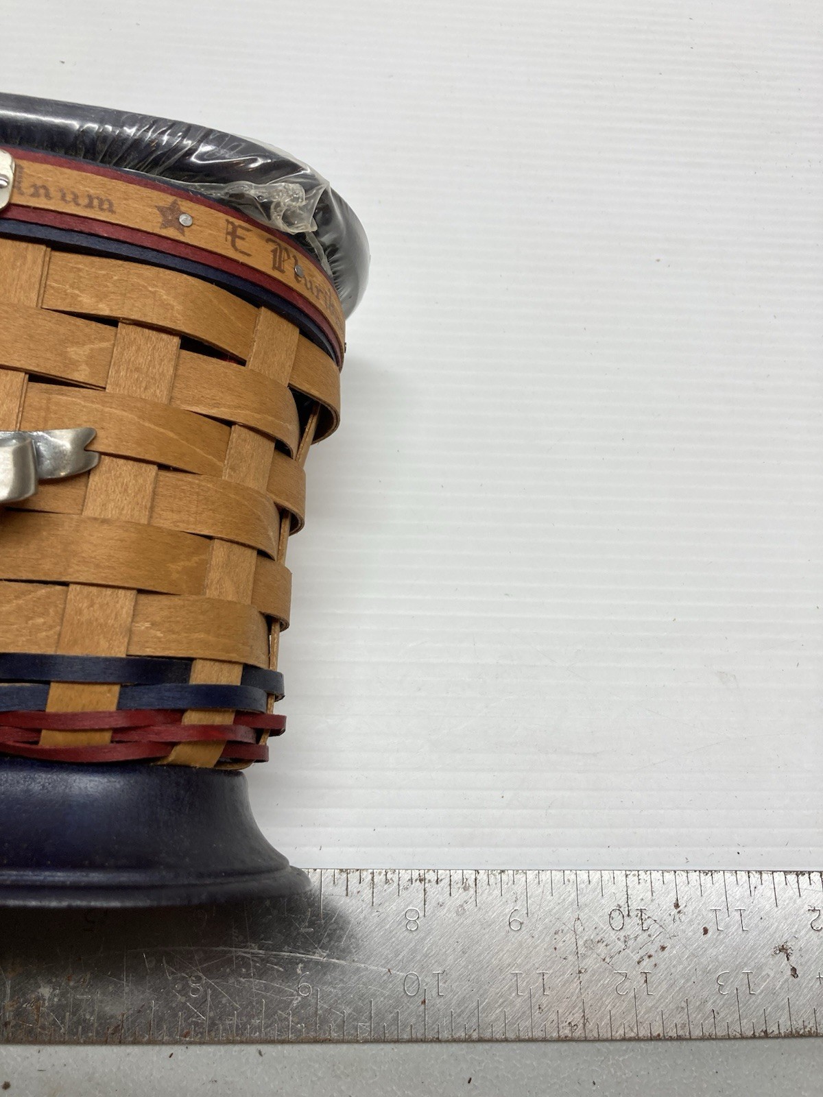 Longaberger 2013 Inaugural Basket Blue Red NEW