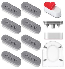 8 PCS 1.8x0.6 Inch Toilet Seat Bumpers Spacers Bidet Strong Adhesive Universal