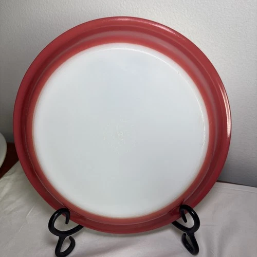 Red Pyrex 9" Pie Plate Baking Dish #909 Ovenware Vintage USA