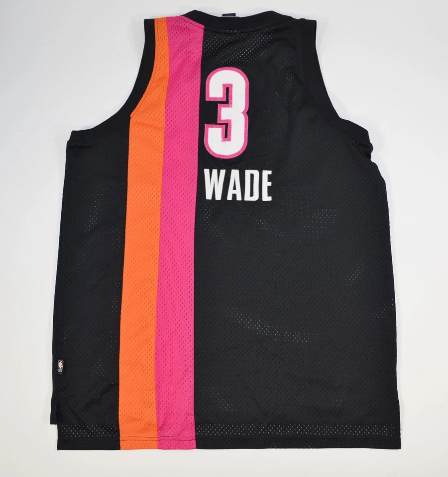 Dwyane Wade Miami Heat Floridians NBA Jersey Reebok XXL 2XL Hardwood Classics - Image 2 of 4