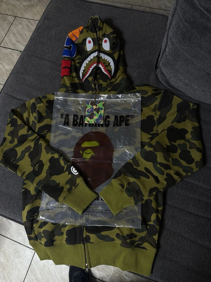 A Bathing Ape Camouflage Full Zip Hoodies & Sweatshirts for Men