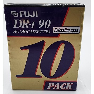 Fuji DR-I 90 Audio Cassettes 10 Pack Gold New Sealed Type I Normal Bias 90 Min