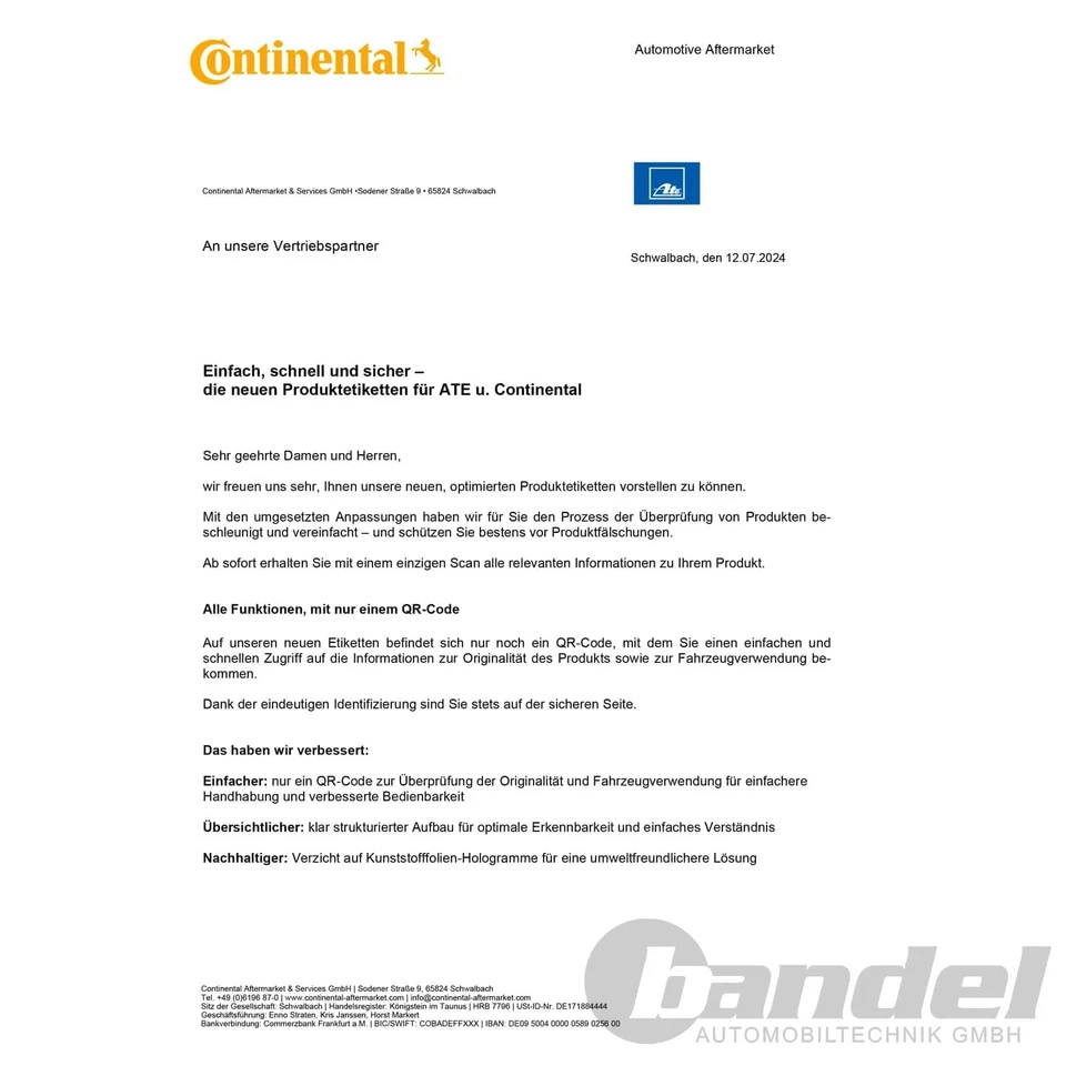 ATE Céramique Plaquettes Avant Convient pour BMW 5er E60 E61 E63 M5 Touring 6er - Photo 4/4