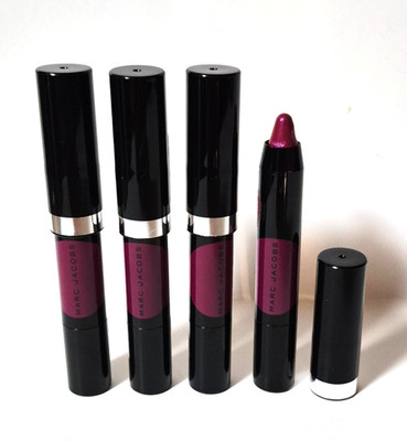 4 x Marc Jacobs LE MARC LIQUID LIP CRAYON ~ 360 PLUM N GET IT ~ 0.042 oz NEW