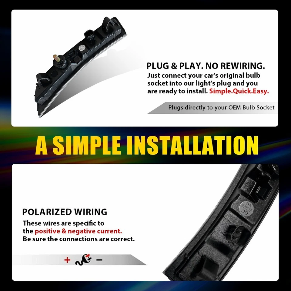 Luces de señalización laterales LED blancas completas con lente transparente para Toyota GR86 Subaru BRZ 2022-24 Foto 4 de 4