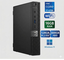 Dell OptiPlex 7050 Micro i7-6700 16GB RAM 128GB SSD + 500GB HDD Windows 11 Pro