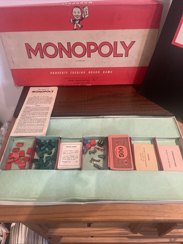 Vintage Monopoly Board Game Original Classic 1961 Parker Bros Waddingtons - Picture 3 of 10