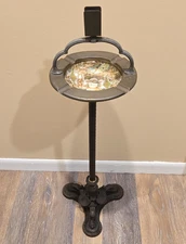 Cast Iron Art Deco Claw Foot Floor Standing Smoking Stand Bradley & Hubbard Mfg.