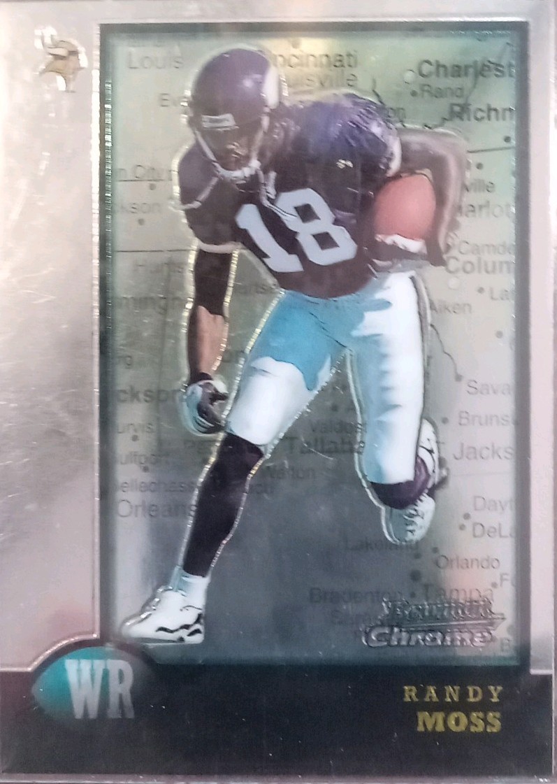 1998 Bowman Chrome Interstate Randy Moss #182 Rookie Vikings Football