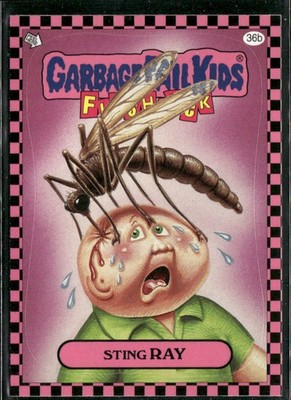 2010 Topps Garbage Pail Kids Flashback Series 1 #36b Sting Ray Punk Pink 1V