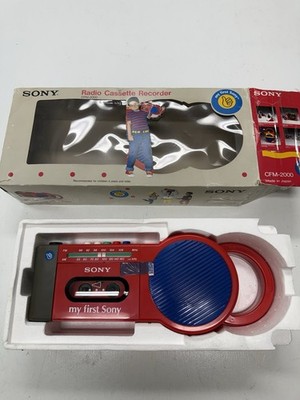 Vintage My First Sony CFM-2000 Kids Boombox Cassette Player NIB