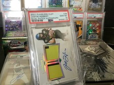 2021 FLAWLESS CLGT. JUSTIN HERBERT #JH DUAL PATCH AUTO /25 PSA 10 POP 1