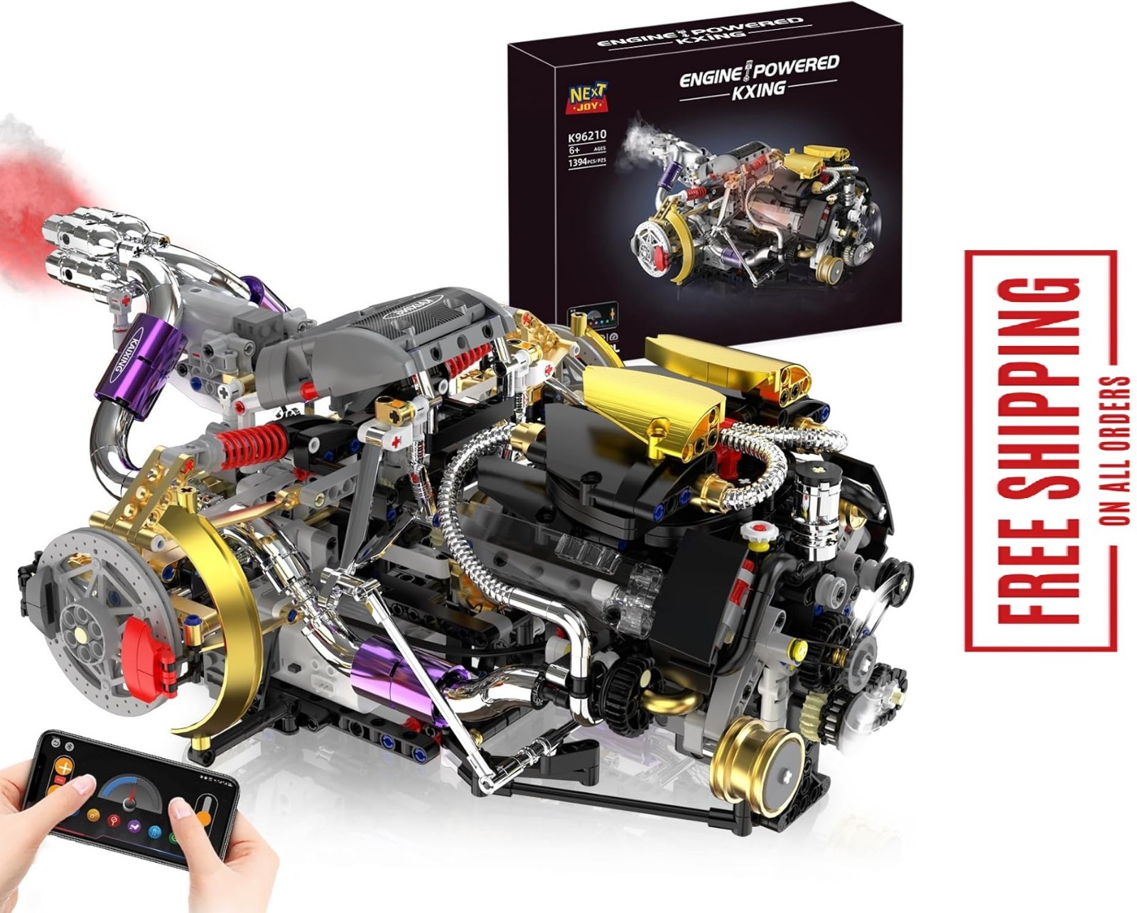 That Works, 1394 Pcs Advanced Collectible Engine Building Bl