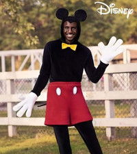 Deluxe Disney Mickey Mouse Costume for Adults SIZE XL MISSING PIECES 