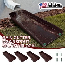 4Pcs Gutter Downspout Extensions/Rain Pipe Spout Gutter/Downspout Diverter Brown
