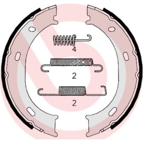 Brembo S 50 510 Bremsbackensatz Feststellbremse FüR Mercedes Benz Puch G Klasse-image