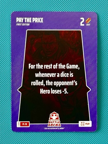 2024 Bo Jackson Battle Arena Alpha Play Card ‘Pay the Price’ #PL-18 SP