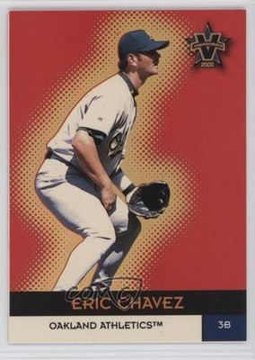 2000 Pacific Vanguard Holographic Gold 18/199 Eric Chavez #33 00ab