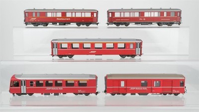 Bemo H0m Konvolut Steuerwagen 1./2. Kl. Speisewagen Durchgangswagen 1. Kl. Gepäc