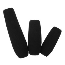 3Pcs Handheld Mic Sleeve Black Sponge Windproof Microphone Protective Cover