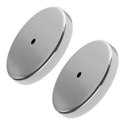 Ceramic Round Base Magnet 200 lb Pull 4.90 Diameter 2 Pack Silver RB Master Hole