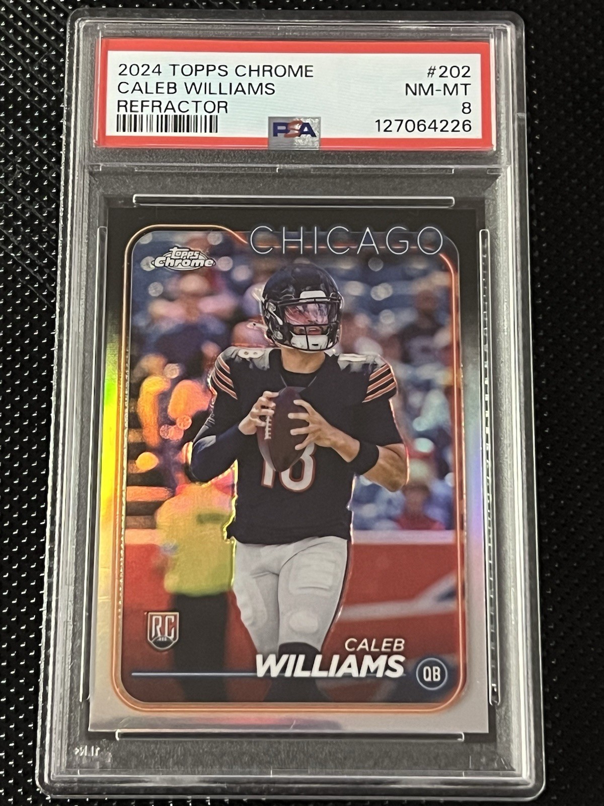2024 Topps Chrome - Rookies Caleb Williams #202 Refractor (RC) PSA 8