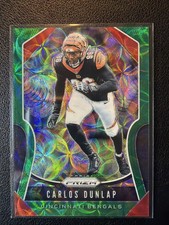 2019 Carlos Dunlap Prizm #82 Green Scope /75 Card Cincinnati Bengals