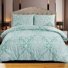 100% Rich Cotton Duvet Quilt Cover Bedding Set Double King & Super King Size